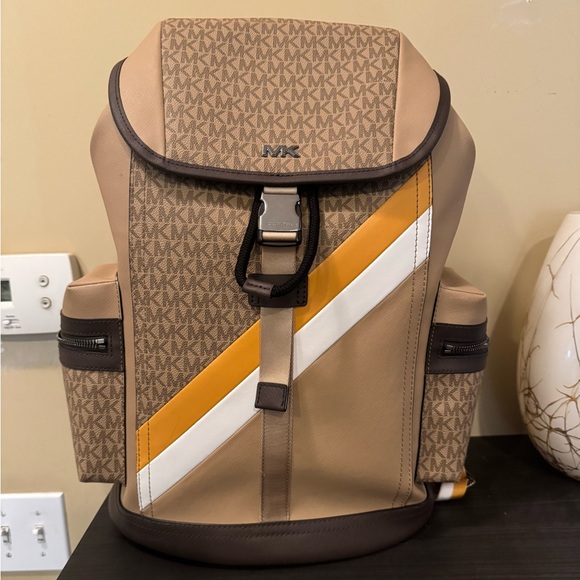 Michael Kors Rivington Stripe Backpack - Picture 1 of 3